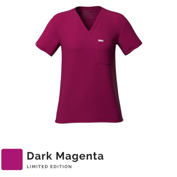 Figs Dark Magenta Long Sleeve Salta Underscrub - Picture 3 of 3